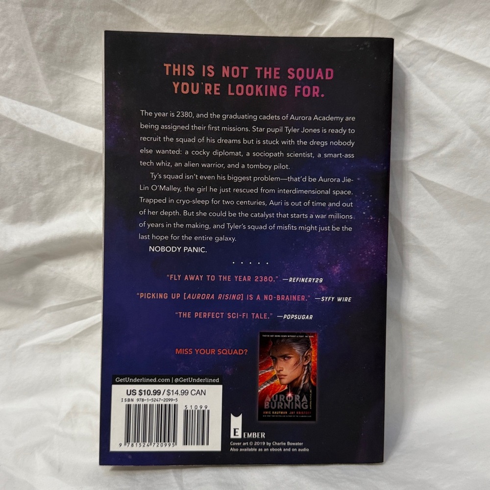 “Aurora Rising” Sci-Fi Fantasy Paperback Book by Amie Kaufman and Jay Kristoff - Picture 2 of 11